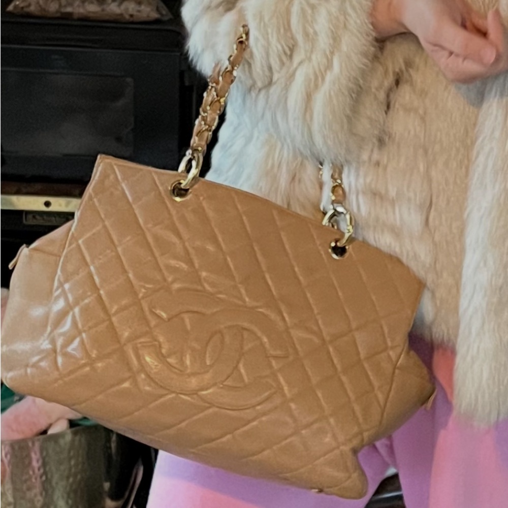 Chanel Grand Timeless Shopping Tote Quilted Caviar